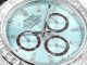 C1 Factory Copy Rolex Daytona Watch 40mm Ice Blue Diamond Baguettes Dial Rubber Strap (4)_th.jpg